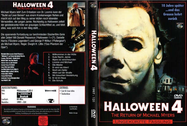 Halloween 4 Cover Halloween 4 Cover